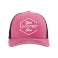 Richardson 112 Snapback Trucker Cap - Hot Pink/Black