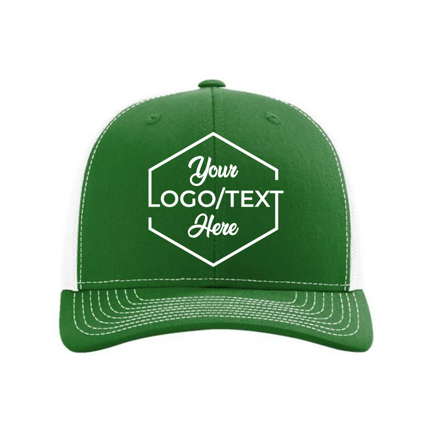 Richardson 112 Snapback Trucker Cap - Kelly Green/White