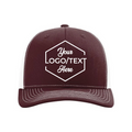 Richardson 112 Snapback Trucker Cap - Maroon/White
