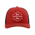 Richardson 112 Snapback Trucker Cap - Red/Black