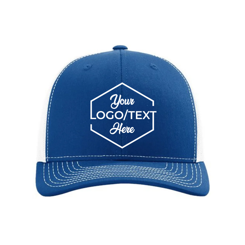 Richardson 112 Snapback Trucker Cap - Royal Blue/White