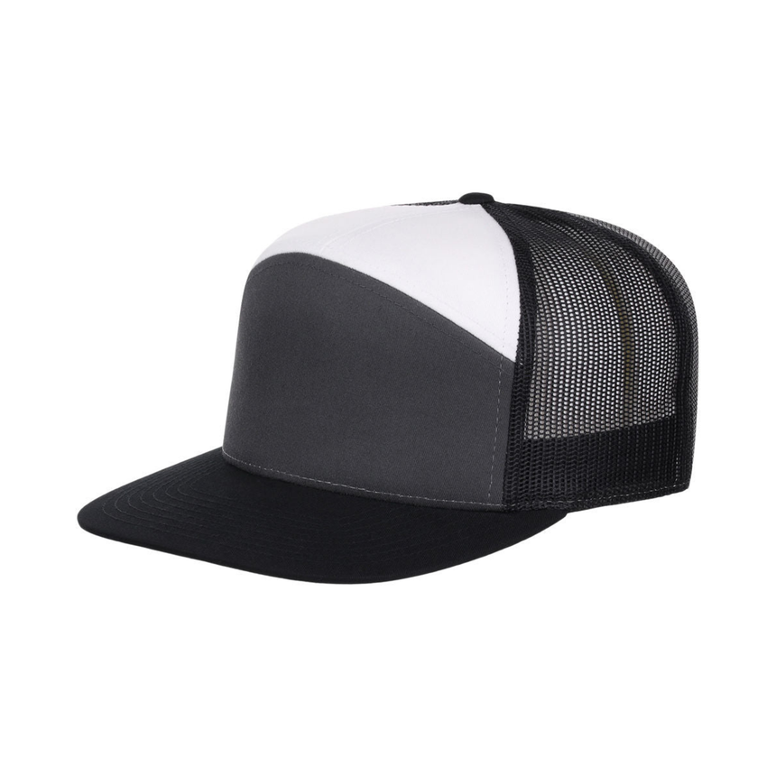 Richardson 168 7 Panel Trucker - Charcoal/Black/White