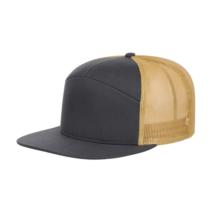 Richardson 168 7 Panel Trucker - Charcoal Gold