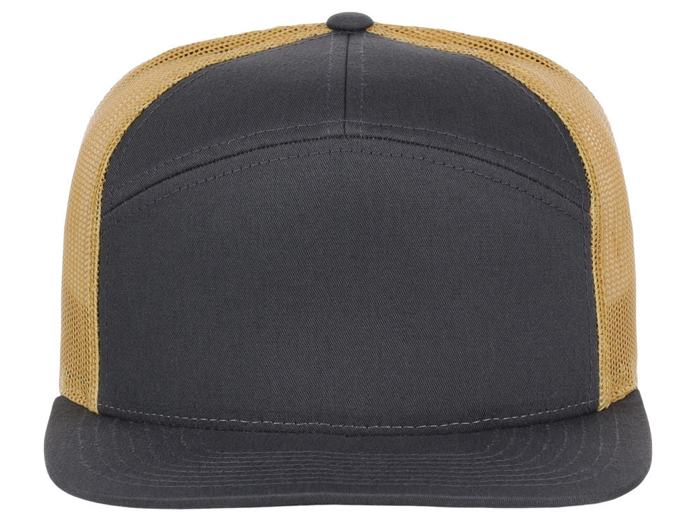 Richardson 168 7 Panel Trucker - Charcoal/Gold