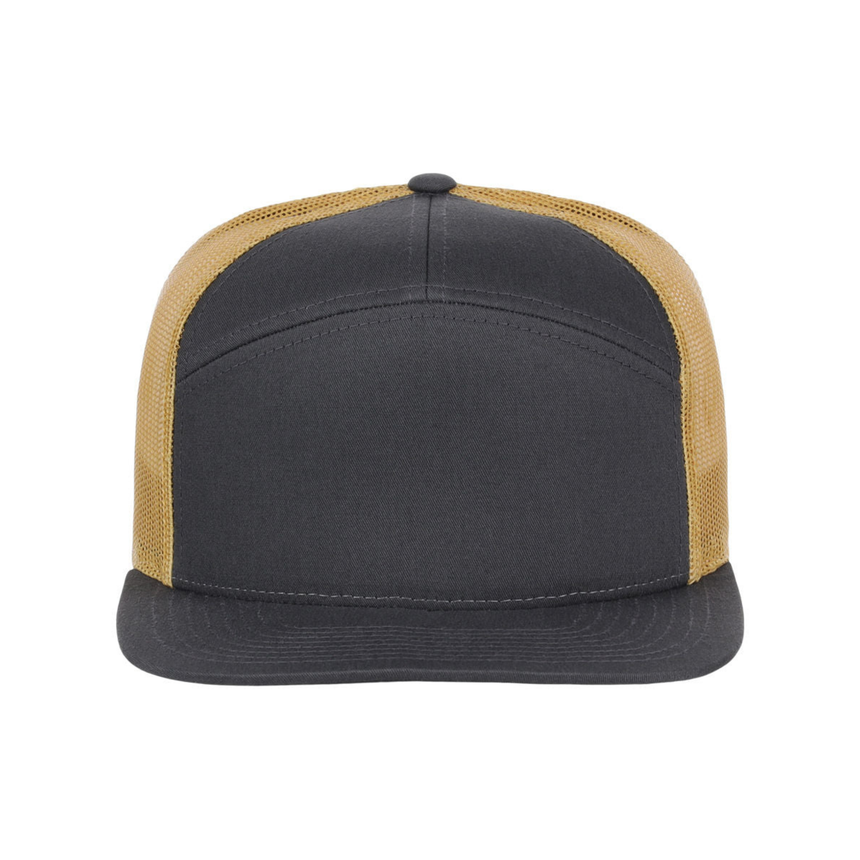 Richardson 168 7 Panel Trucker - Charcoal Gold