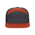 Richardson 168 7 Panel Trucker - Charcoal/Orange/Black