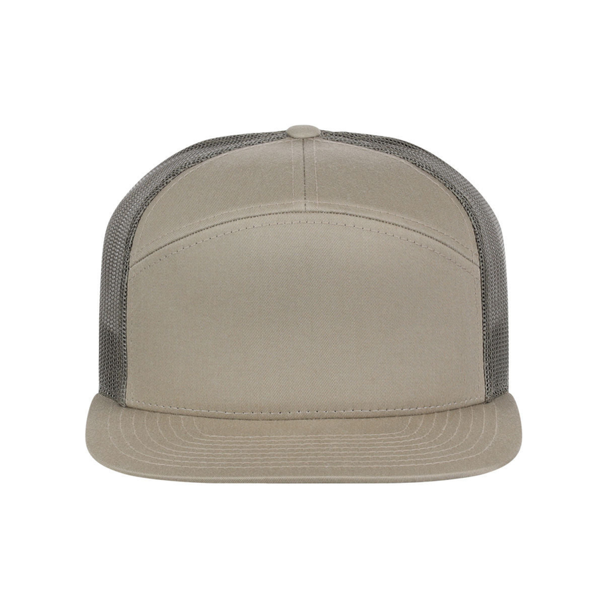Richardson 168 7 Panel Trucker - Khaki/Light Green