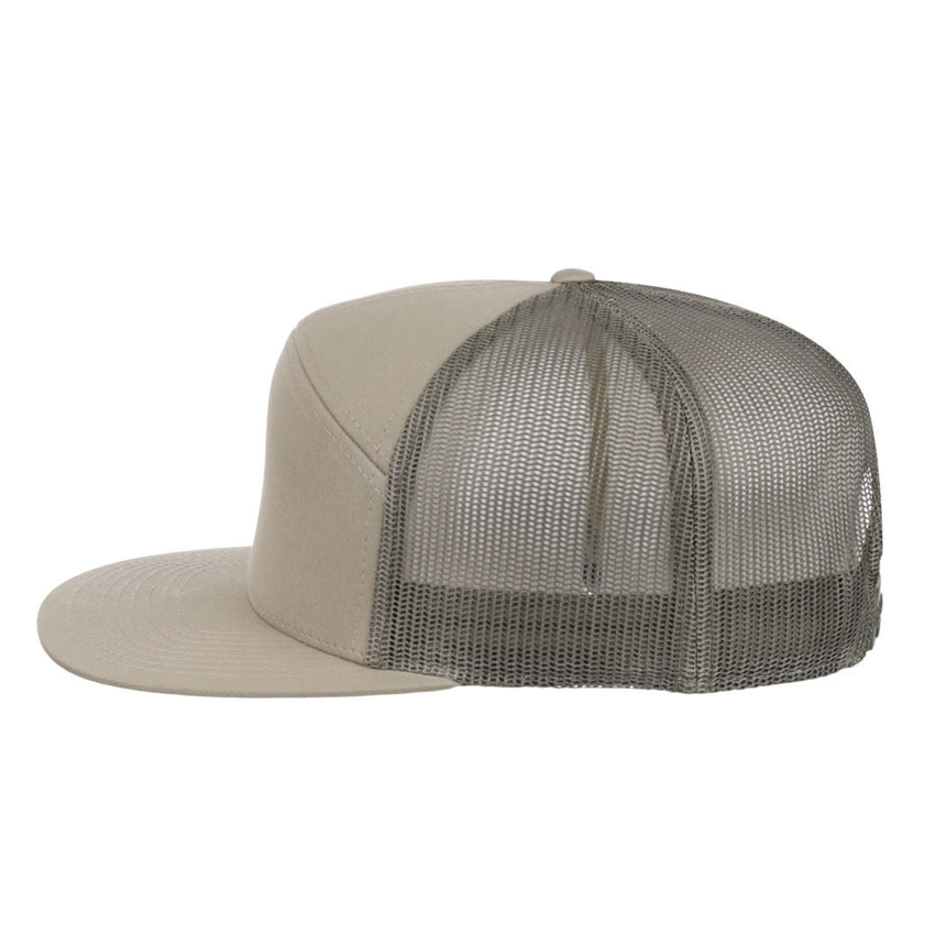 Richardson 168 7 Panel Trucker - Khaki/Light Green