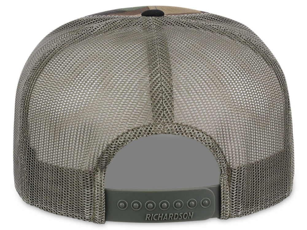 Richardson 168 7 Panel Trucker - Black/Camo