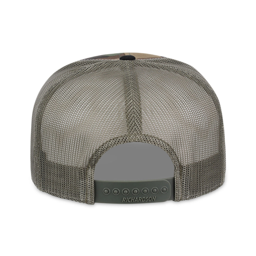 Richardson 168 7 Panel Trucker - Black/Camo