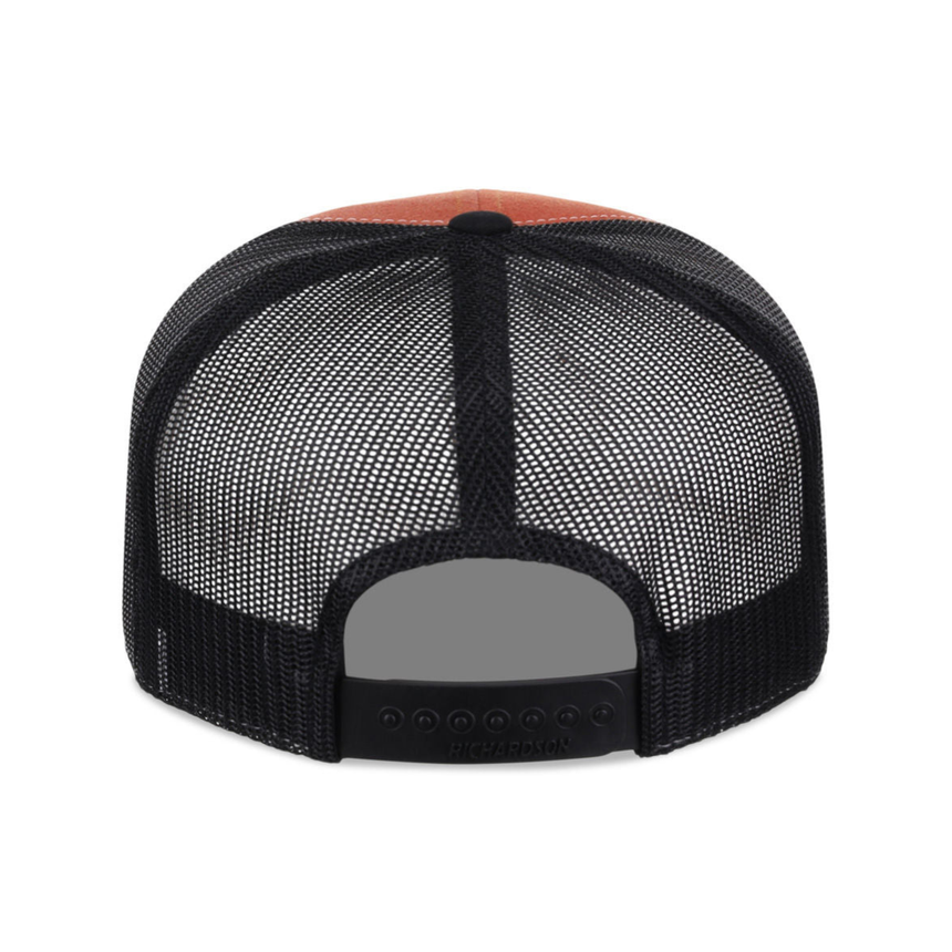 Richardson 168 7 Panel Trucker - Charcoal/Orange/Black