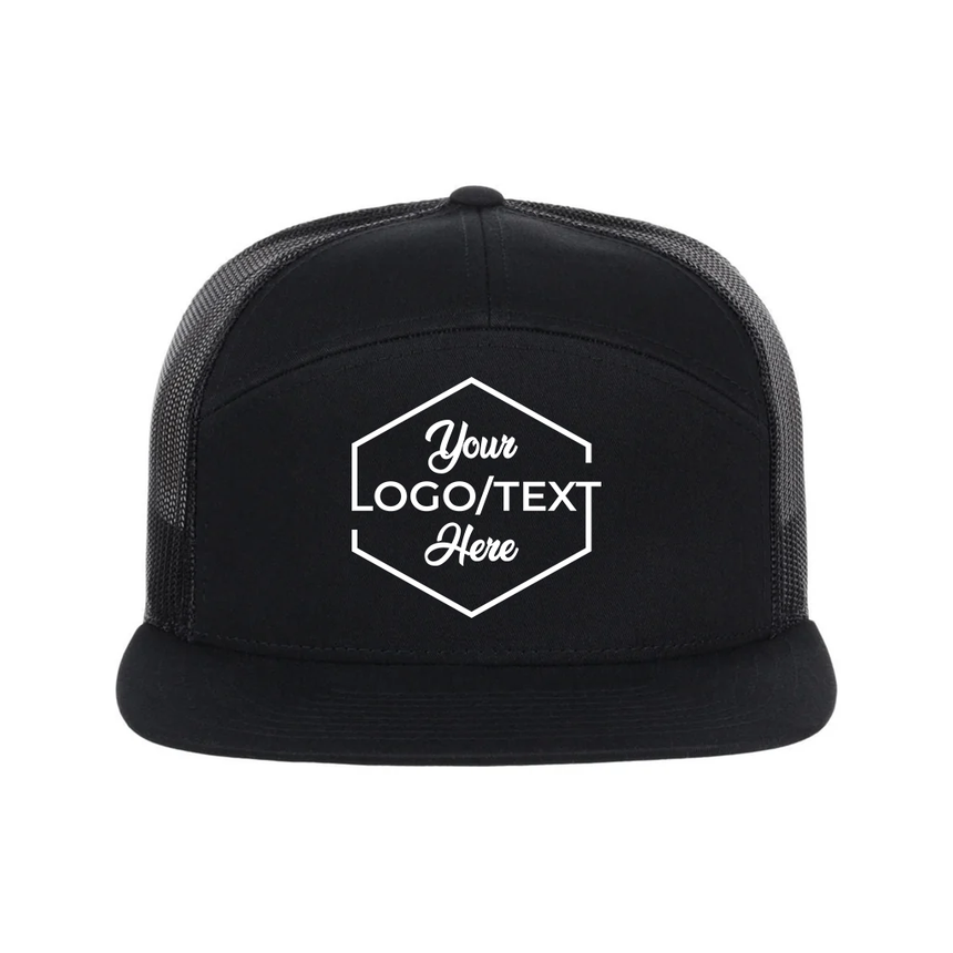 Richardson 168 7 Panel Trucker - Black