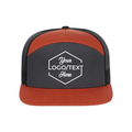 Richardson 168 7 Panel Trucker - Charcoal/Orange/Black