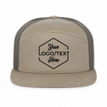 Richardson 168 7 Panel Trucker - Khaki/Light Green