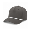 Richardson 258 Five-Panel Classic Rope Cap - Dark Grey/White