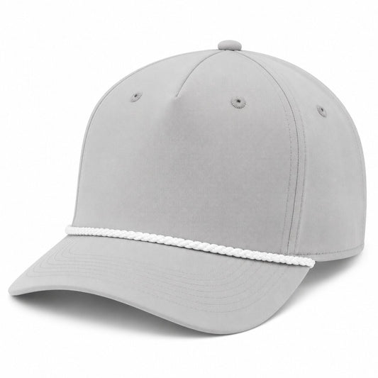 Richardson Five-Panel Classic Rope Cap - 258 - Light Grey/White
