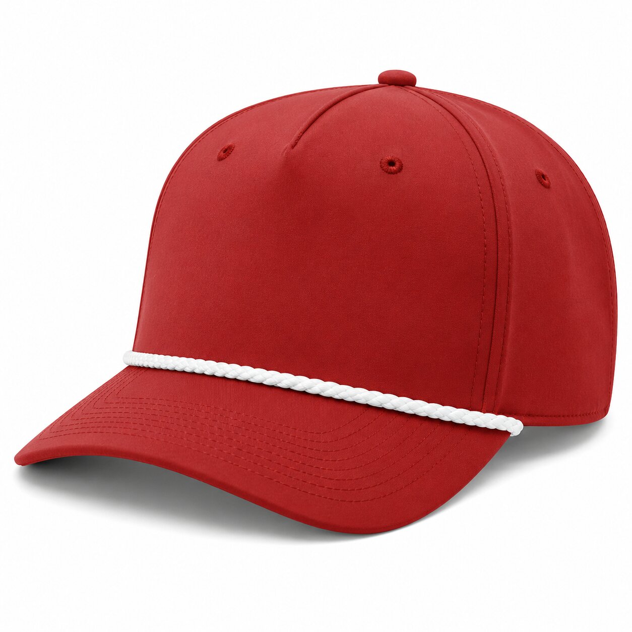 Richardson Five-Panel Classic Rope Cap - 258 - Red/White