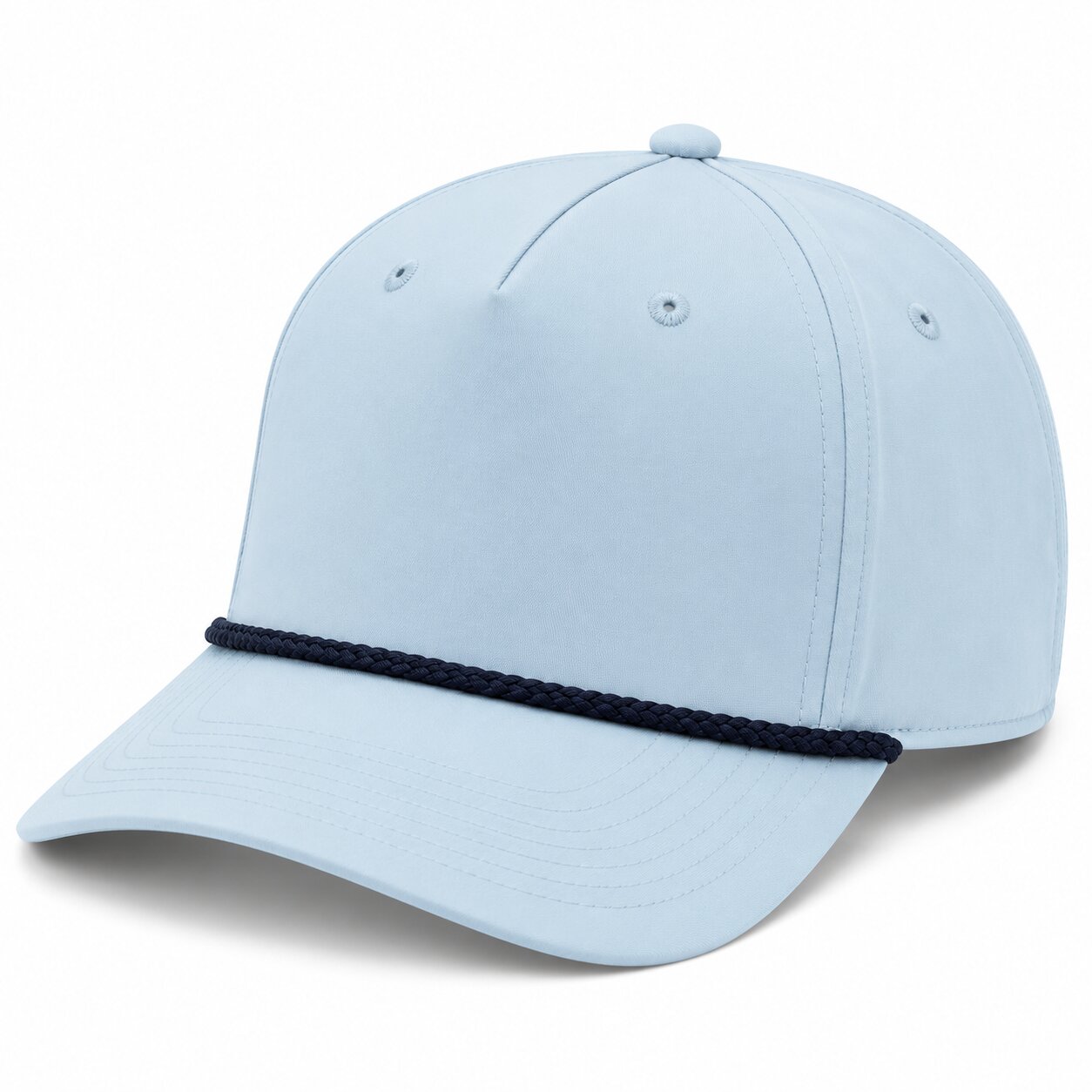 Richardson Five-Panel Classic Rope Cap - 258 - Soft Blue/Navy