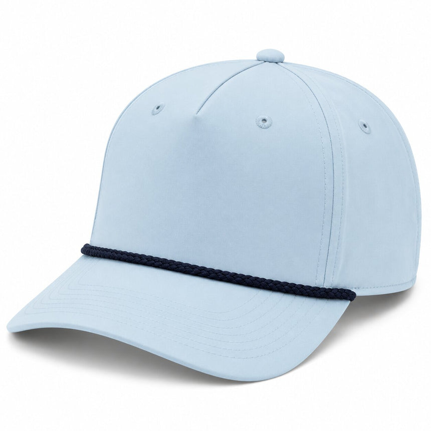 Richardson 258 Five-Panel Classic Rope Cap - Soft Blue/Navy