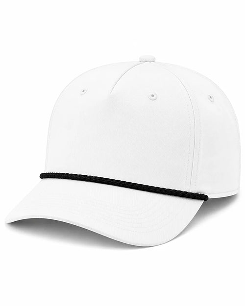 Richardson Five-Panel Classic Rope Cap - 258 - White/Black
