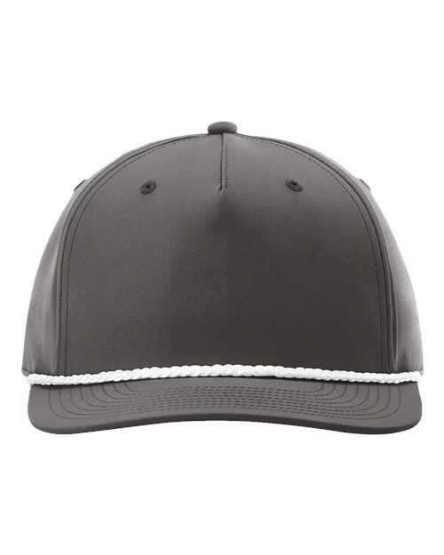Richardson Five-Panel Classic Rope Cap - 258 - Dark Grey/White