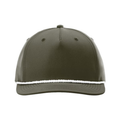 Richardson 258 Five-Panel Classic Rope Cap - Dark Olive Green/White