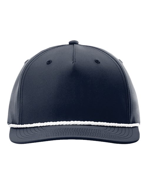 Richardson Five-Panel Classic Rope Cap - 258 - Navy/White