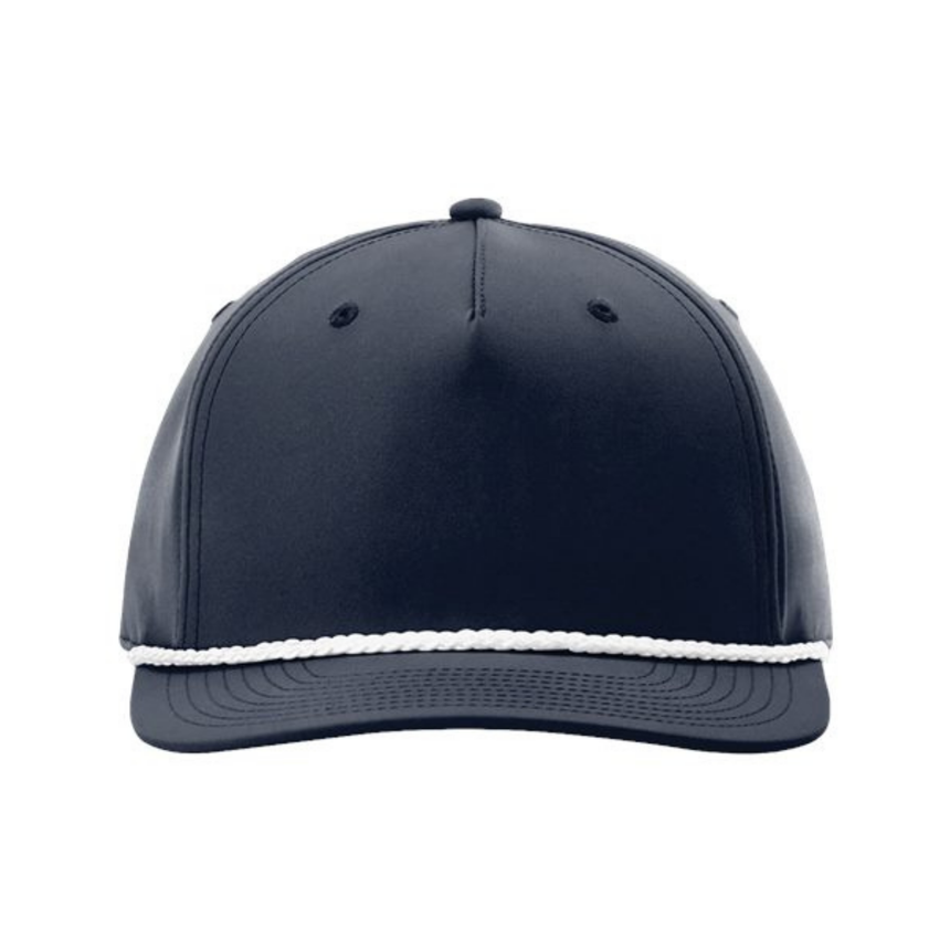 Richardson 258 Five-Panel Classic Rope Cap - Navy/White