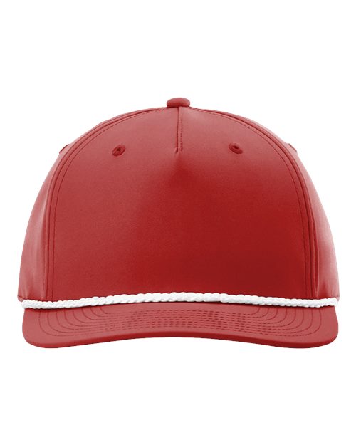 Richardson Five-Panel Classic Rope Cap - 258 - Red/White