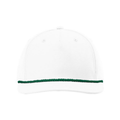 Richardson 258 Five-Panel Classic Rope Cap - White/Kelly Green