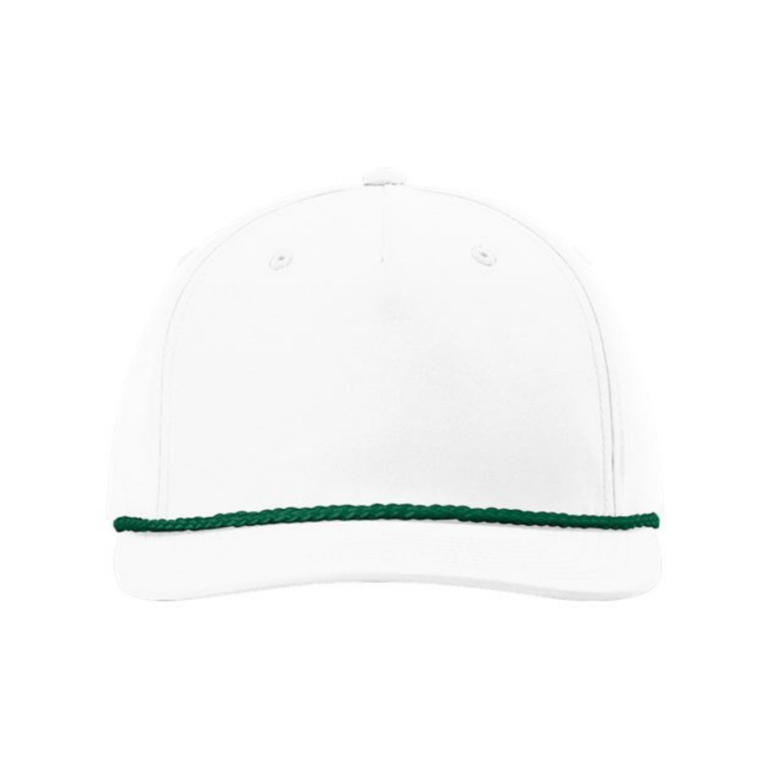 Richardson 258 Five-Panel Classic Rope Cap - White/Kelly Green