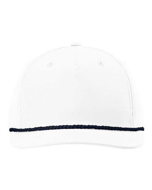 Richardson Five-Panel Classic Rope Cap - 258 - White/Navy