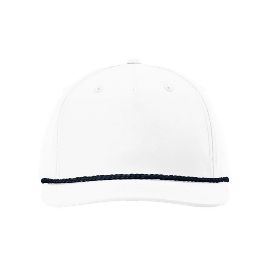Richardson 258 Five-Panel Classic Rope Cap - White/Navy
