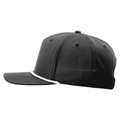 Richardson 258 Five-Panel Classic Rope Cap - Black/White