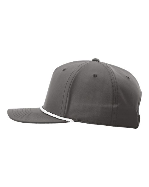 Richardson Five-Panel Classic Rope Cap - 258 - Dark Grey/White