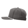 Richardson 258 Five-Panel Classic Rope Cap - Dark Grey/White
