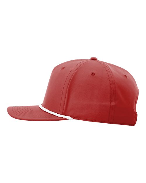 Richardson Five-Panel Classic Rope Cap - 258 - Red/White