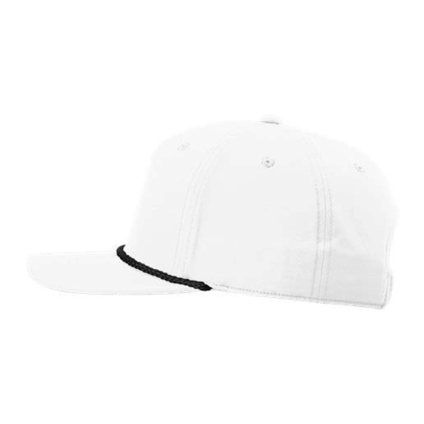 Richardson 258 Five-Panel Classic Rope Cap - White/Black