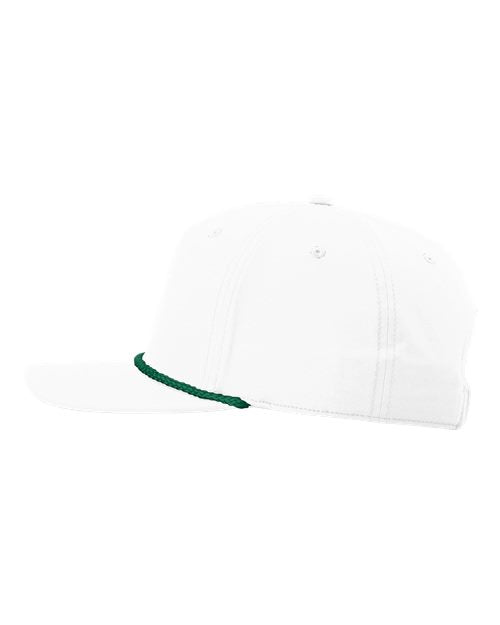 Richardson Five-Panel Classic Rope Cap - 258 - White/Kelly Green