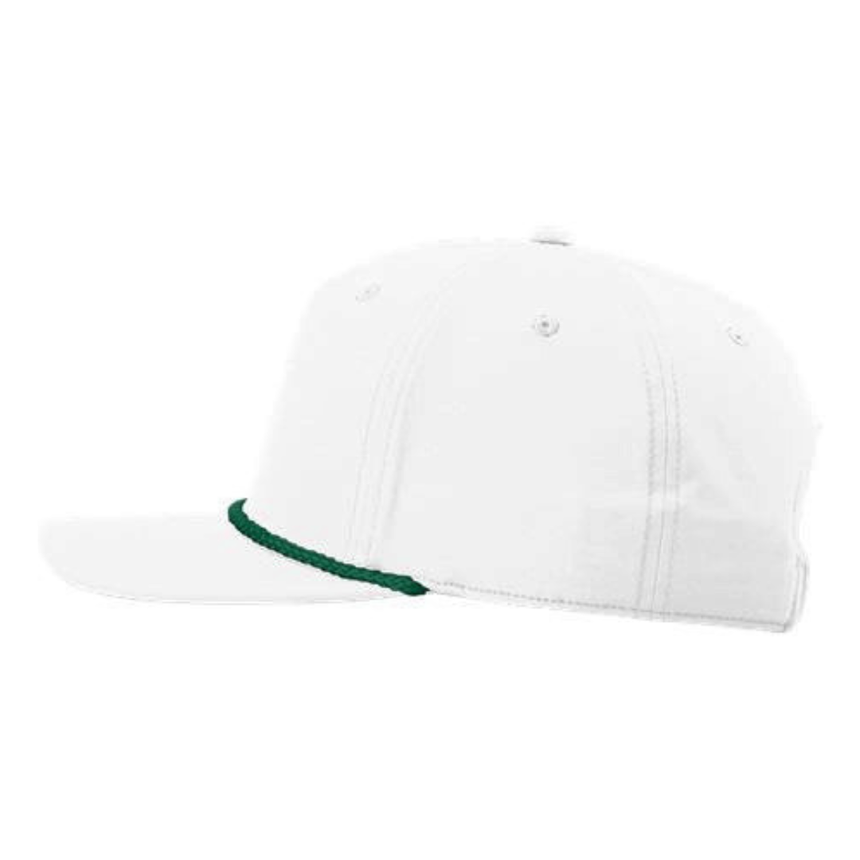 Richardson 258 Five-Panel Classic Rope Cap - White/Kelly Green