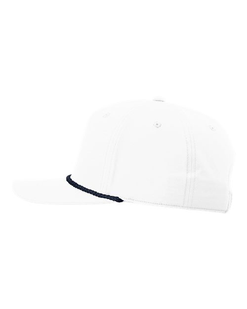 Richardson Five-Panel Classic Rope Cap - 258 - White/Navy