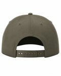 Richardson 258 Five-Panel Classic Rope Cap - Dark Olive Green/White
