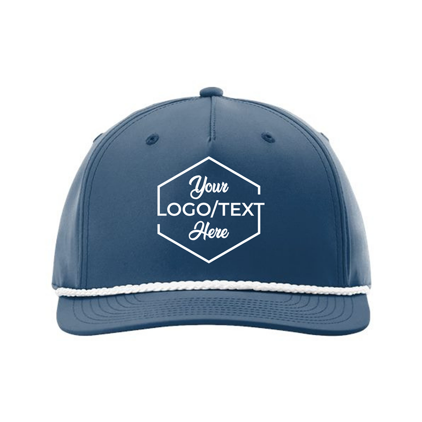 Richardson 258 Five-Panel Classic Rope Cap - Light Blue/White