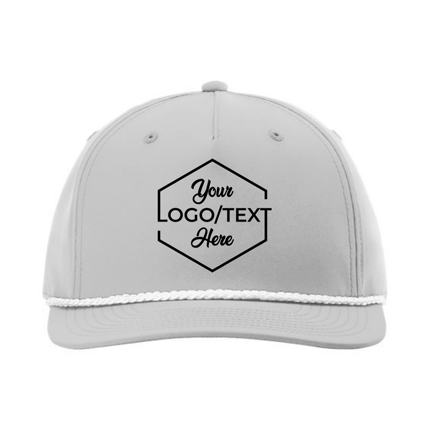 Richardson 258 Five-Panel Classic Rope Cap - Light Gray/White