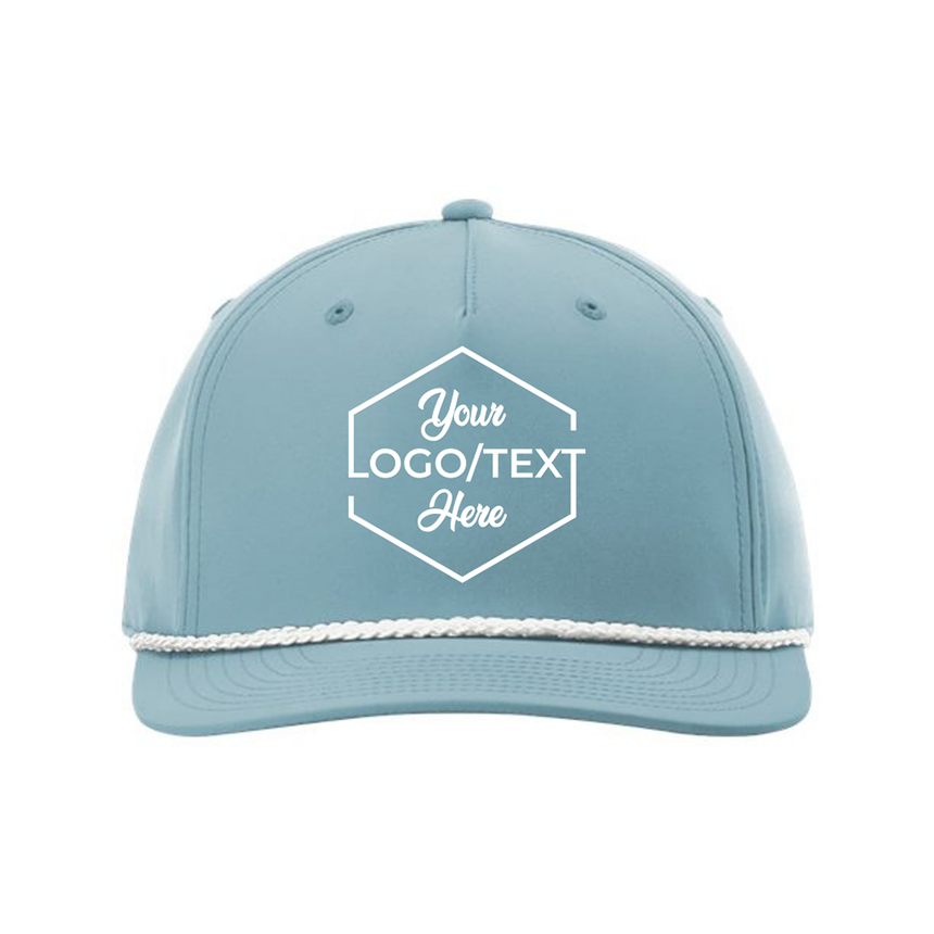 Richardson 258 Five-Panel Classic Rope Cap - Smoke Blue/White