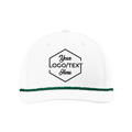Richardson 258 Five-Panel Classic Rope Cap - White/Kelly Green