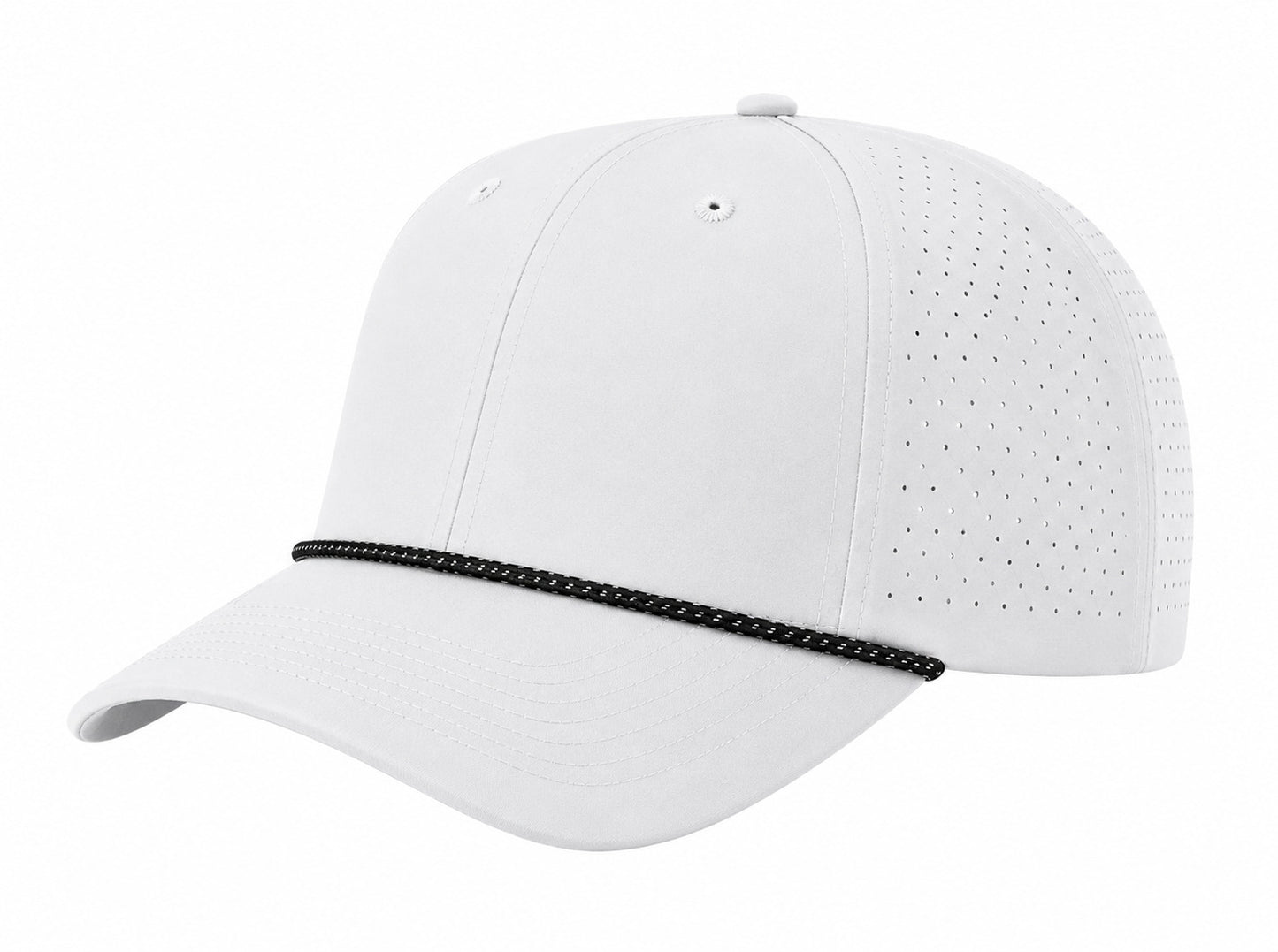 Richardson Laser Perf Performance Rope Cap - Silver/Black/Silver