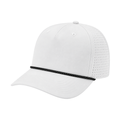 Richardson 355 Laser Perf Performance Rope Cap - Silver/Black/Silver