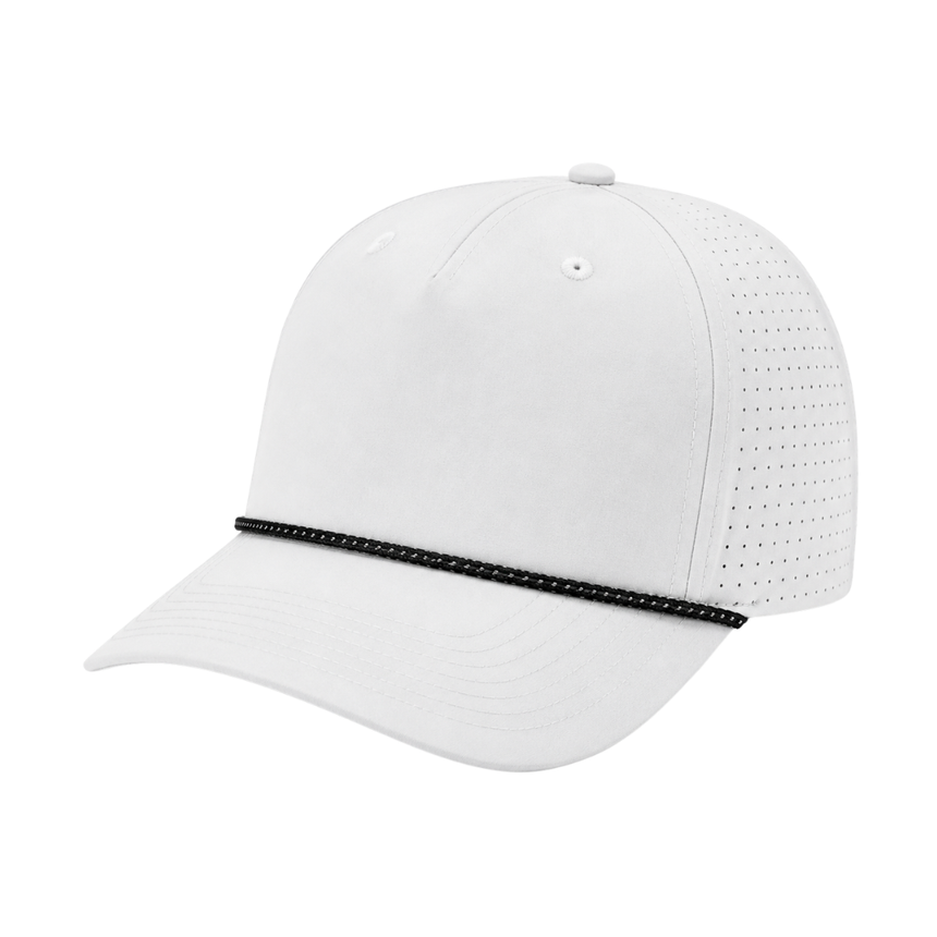 Richardson 355 Laser Perf Performance Rope Cap - Silver/Black/Silver