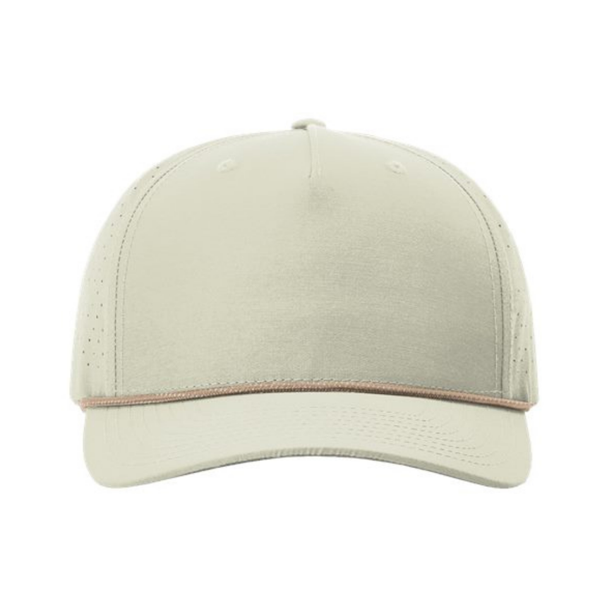 Richardson 355 Laser Perf Performance Rope Cap - Oat Milk/Elmwood/White